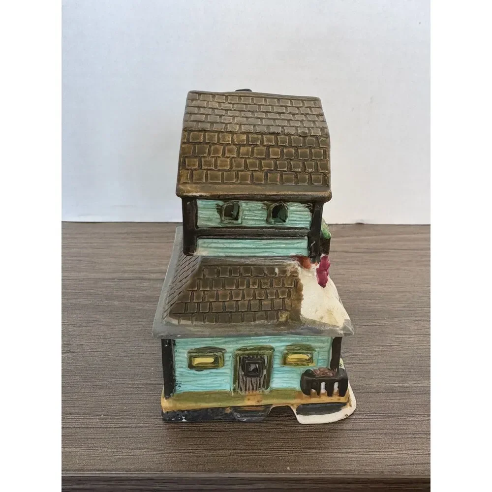 Flowers & Fruits Christmas Village House Ceramic Miniature Holiday Building